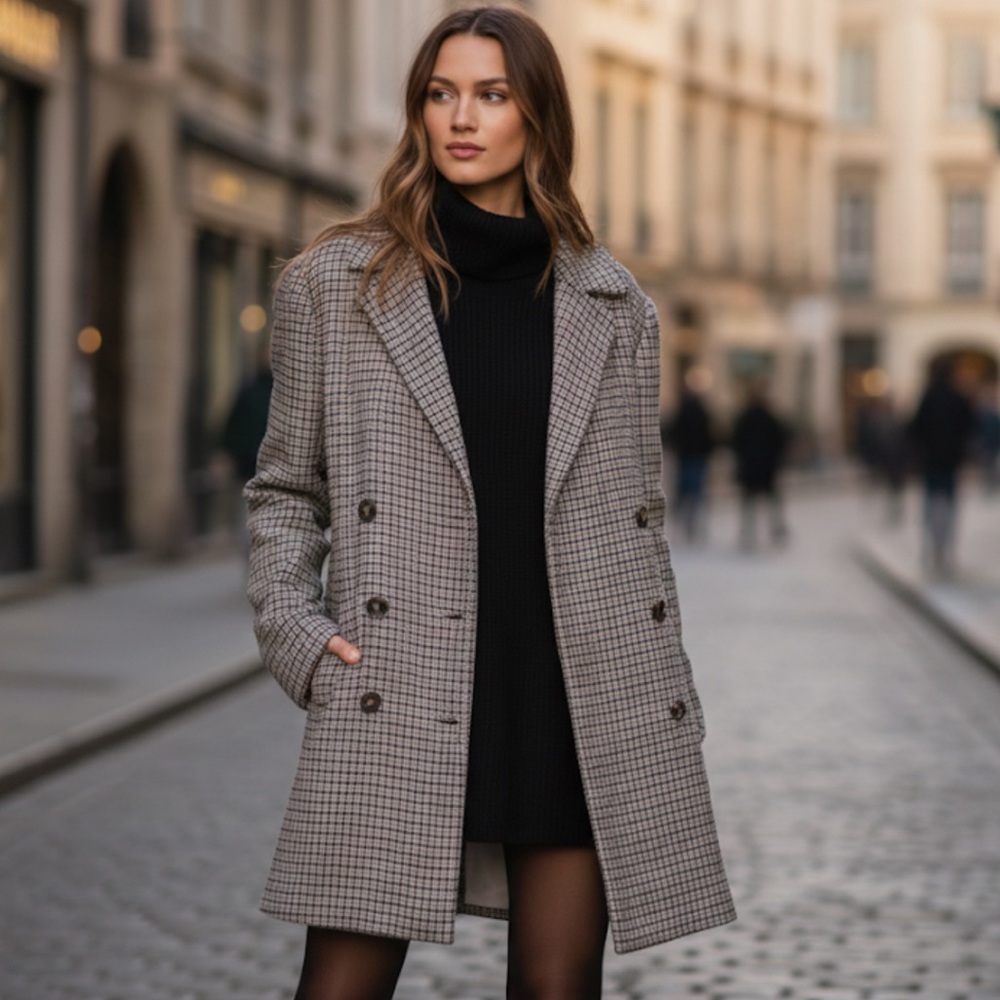 L’Academie Claire Coat Double Breasted Town and Country Jacket XL